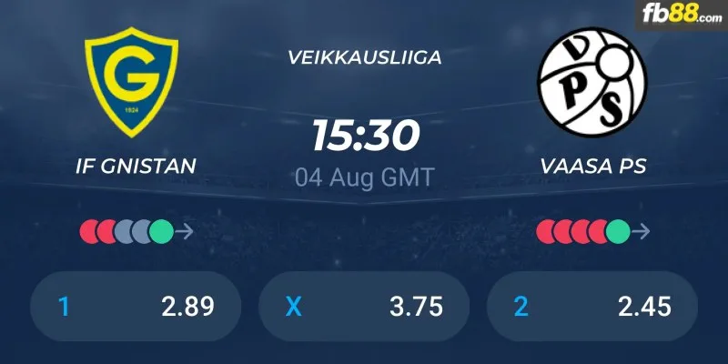 Soi kèo nhà cái Gnistan vs VPS 22h30 04/08/2024 – VĐQG Phần Lan